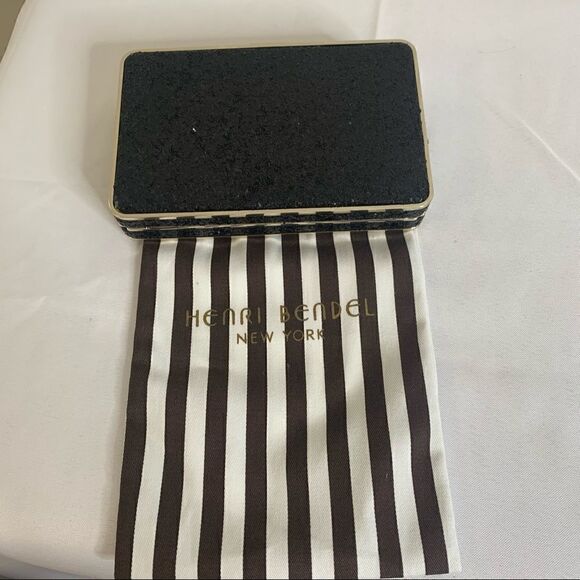 Henri Bendel Party Box Glitter Clutch - Black - Picture 9 of 10
